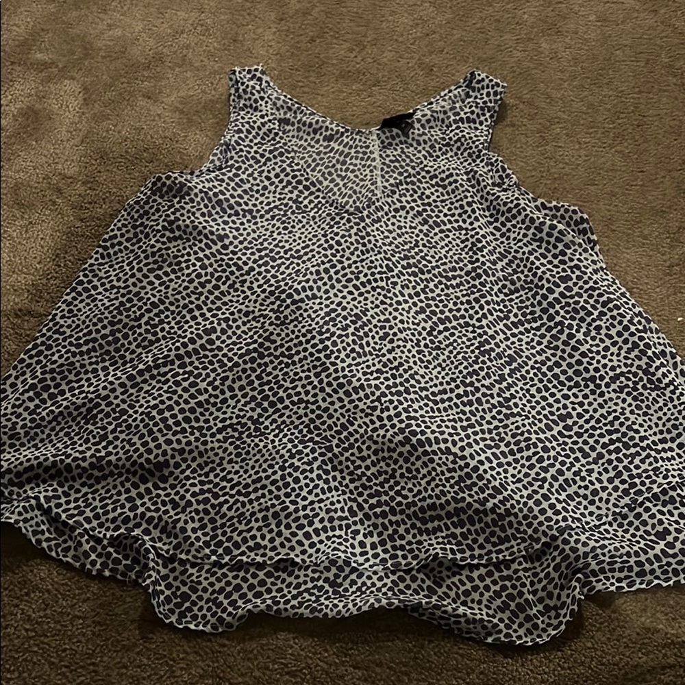 Lane Bryant Navy and Light Blue Sleeveless Tank Top Size 20